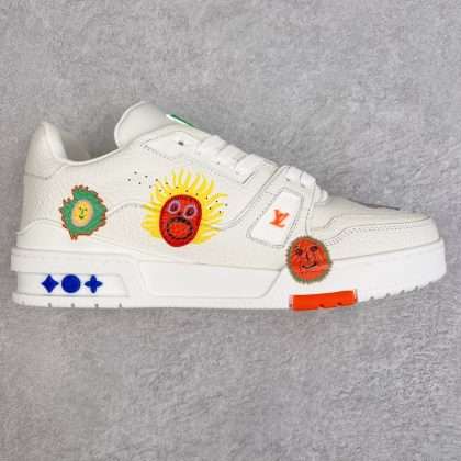 Kickswho LV Louis Vuitton x Yayoi Kusama Trainer White Print
