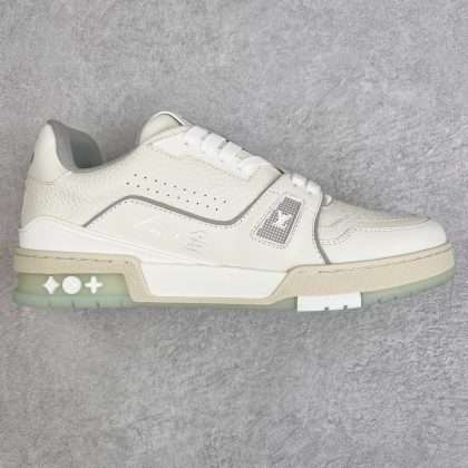 Kickswho LV Louis Vuitton Trainer #54 Signature White Grey