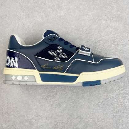 Kickswho LV Louis Vuitton Trainer Navy Mesh