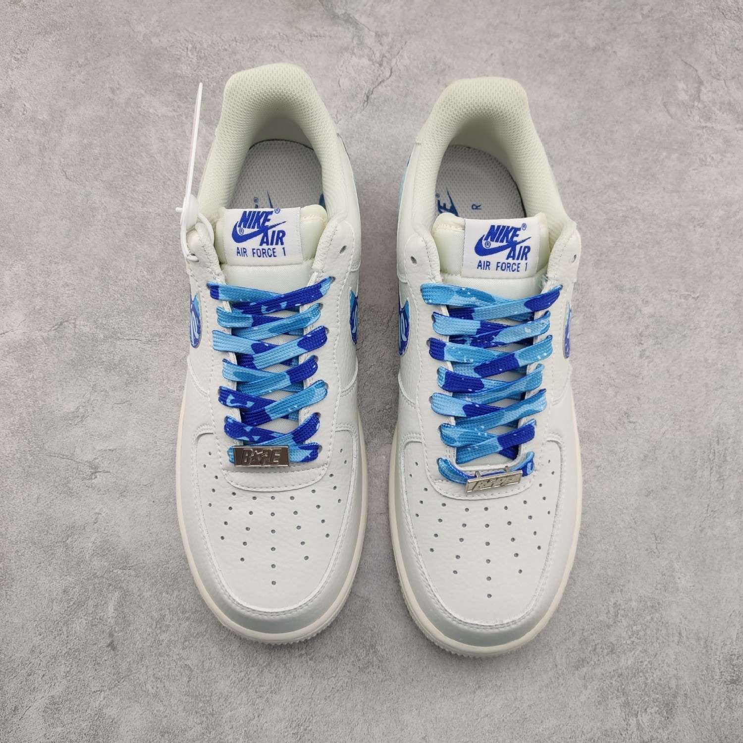 Kickswho Bape x Air Force 1 Custom Blue - Image 3