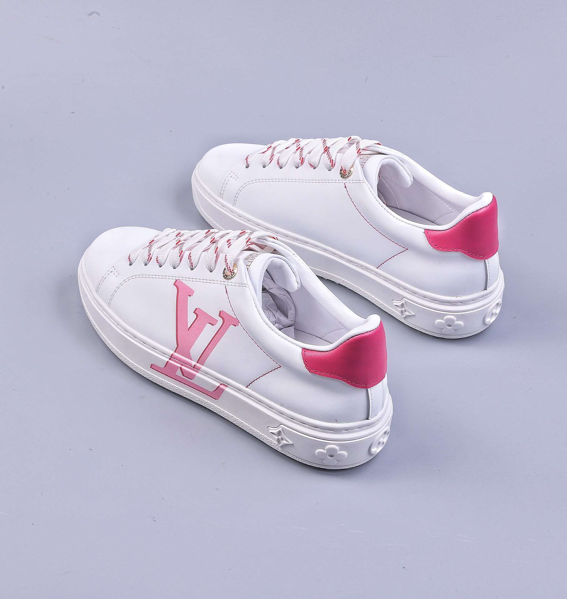 KICKWHO Louis Vuitton Trainer Time Out Sneakers Pink - Image 3