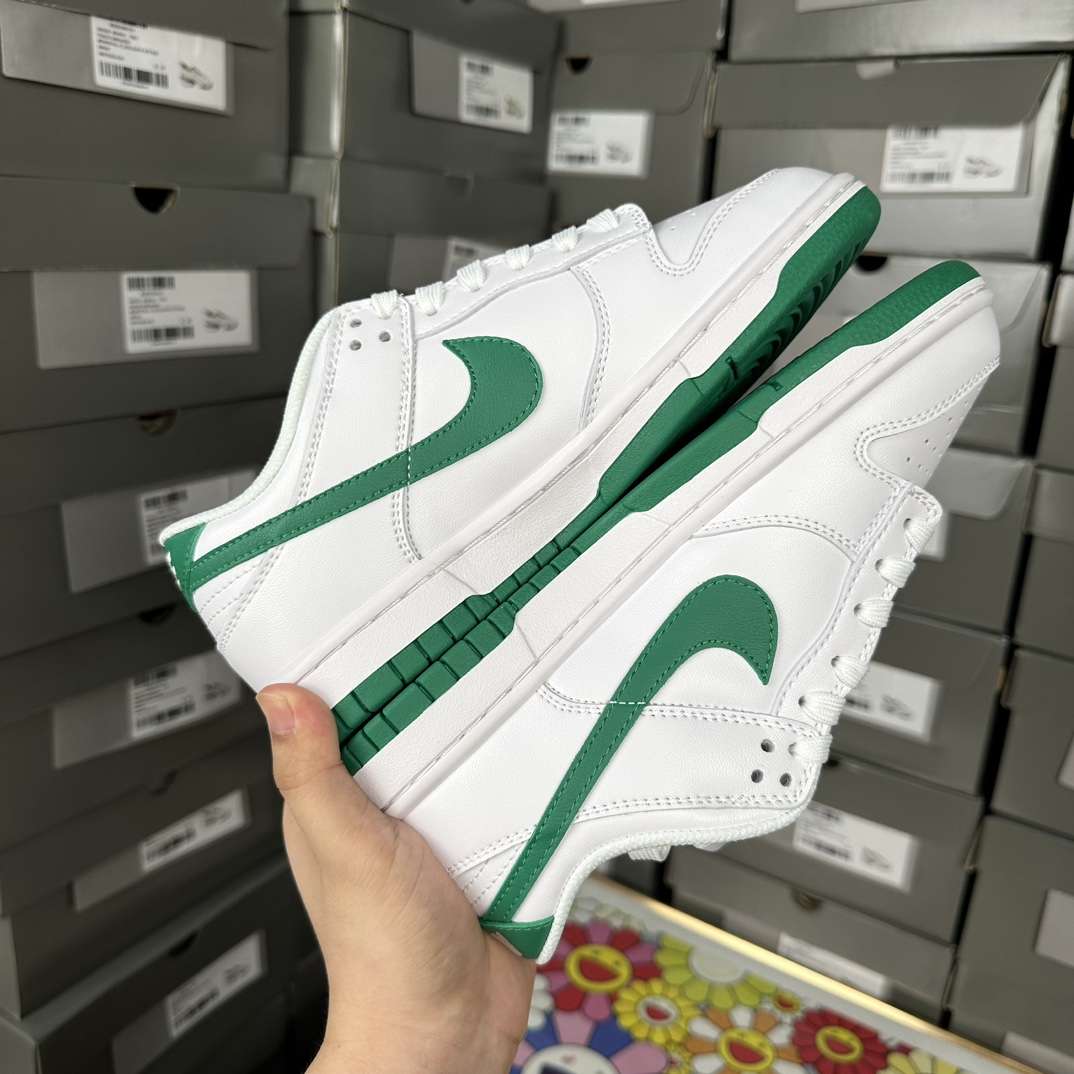 KICKWHO Nike Dunk Low White Green Noise - Image 3