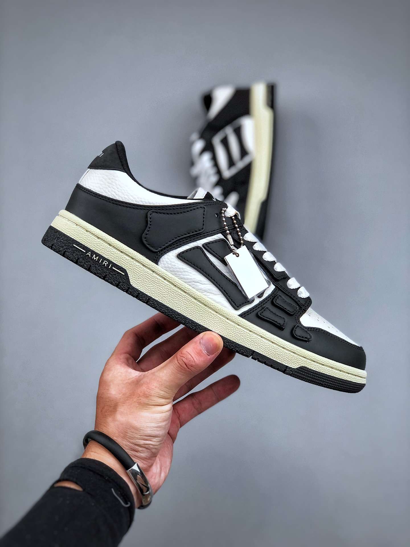 KICKWHO AMIRI Black Low Skel Top Sneaker - Image 4