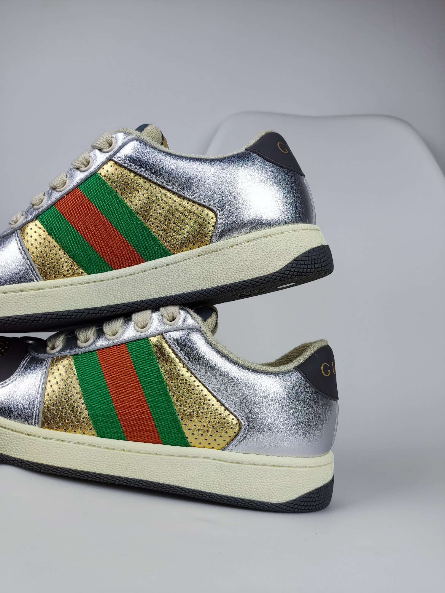 KICKWHO Gucci Wmns Screener 'Silver Gold' - Image 4