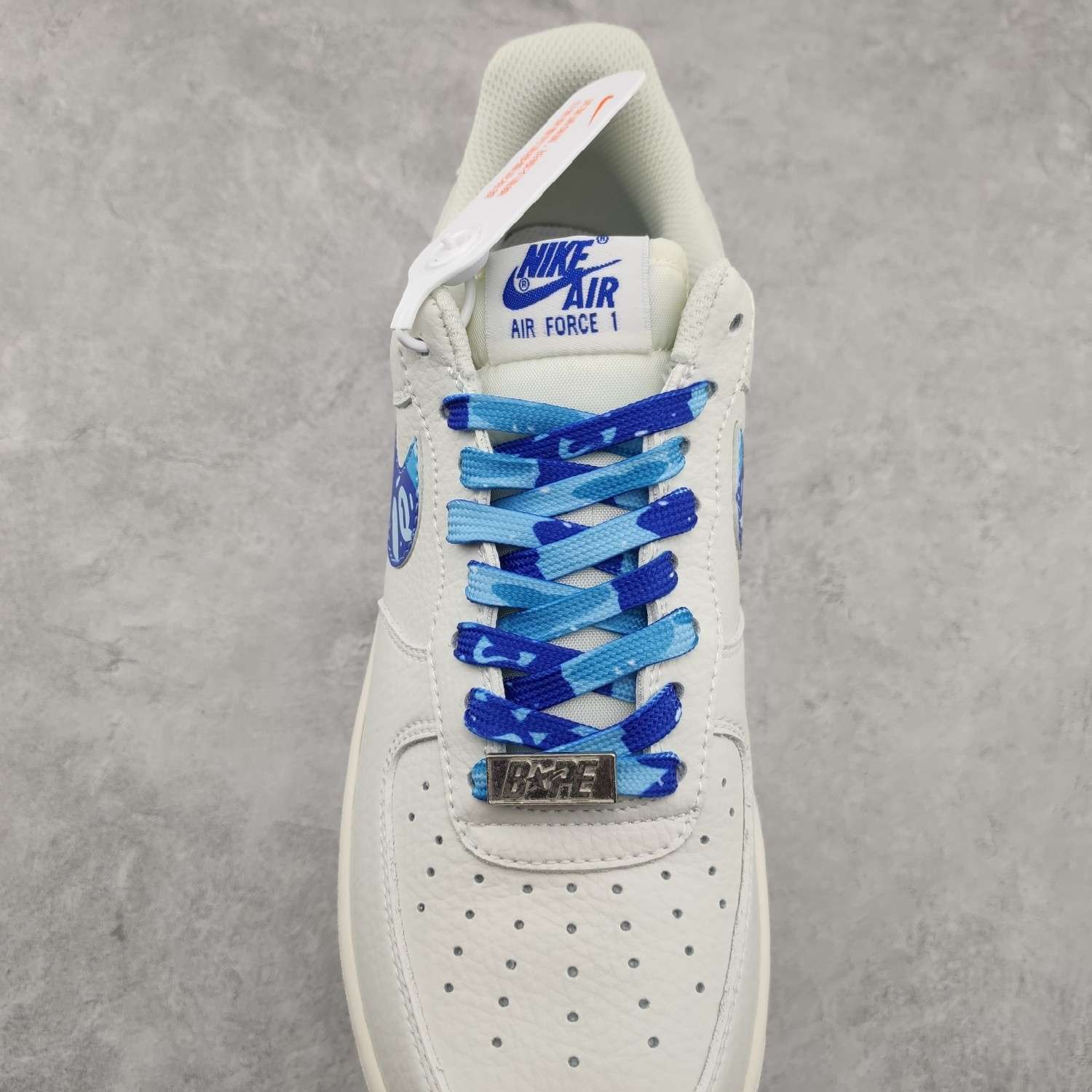 Kickswho Bape x Air Force 1 Custom Blue - Image 6