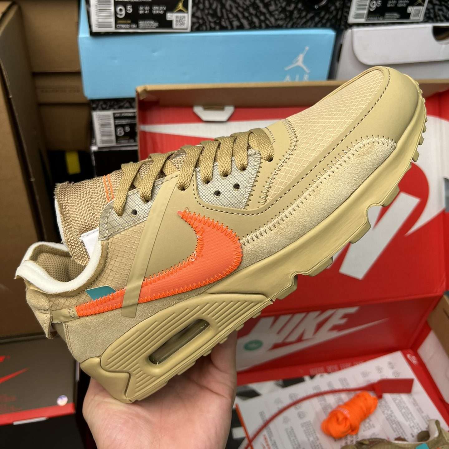 Kickswho Off-White x Air Max 90 'Desert Ore' AA7293 200