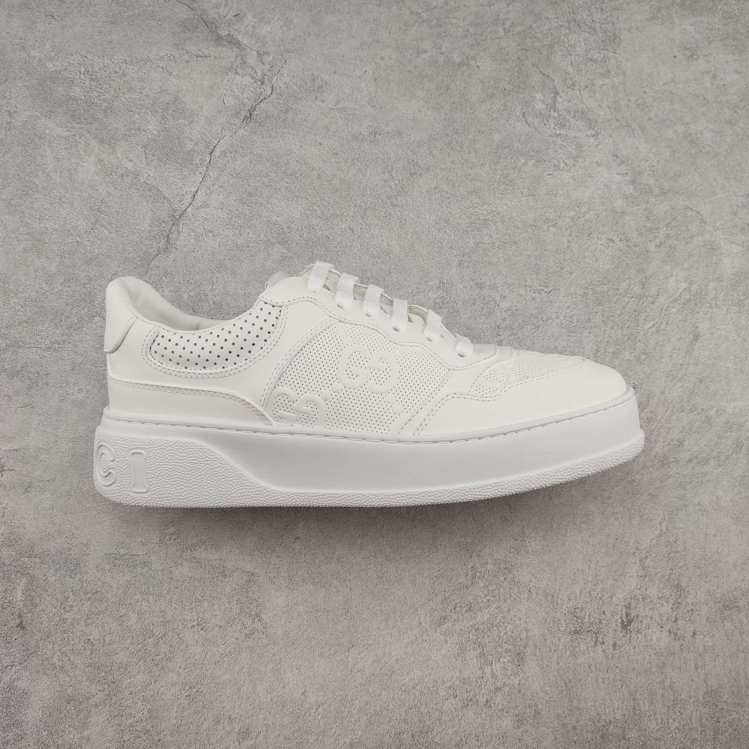 Kickswho Gucci Chunky B Screener GG Sneaker in White