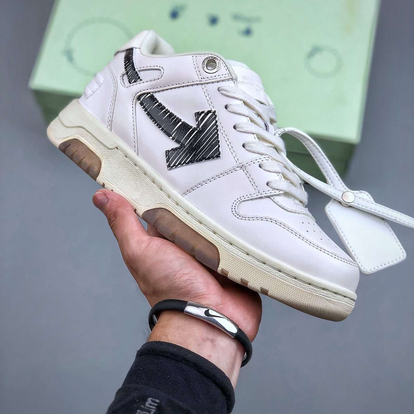 Kickswho Off-White Virgil Abloh Out Of Office Low-top Leather OFF-White "OOO" Sneakers