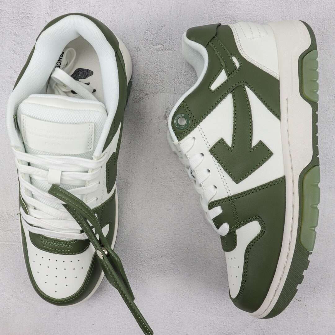Kickswho Off-White Out Of Office OOO Low Tops White Khaki