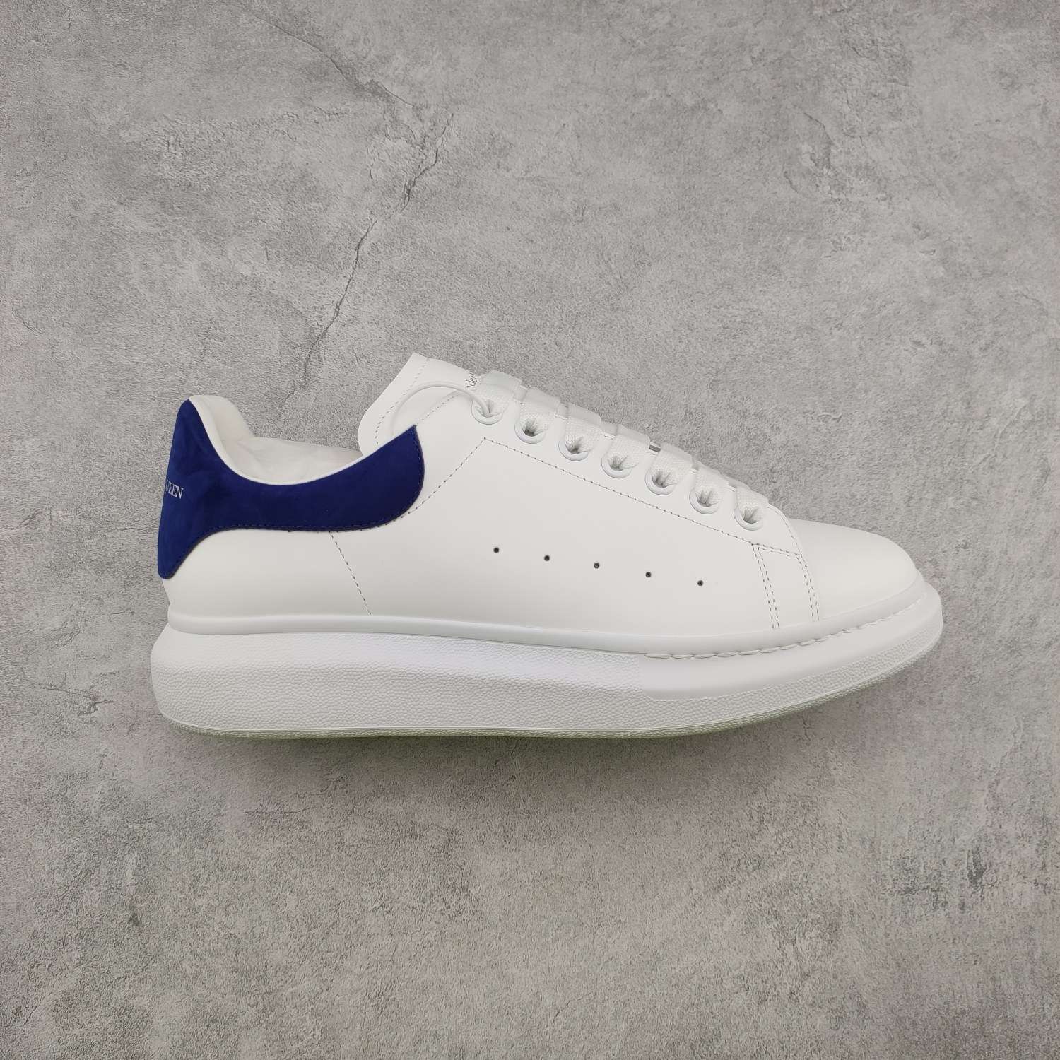 Kickswho Alexander McQueen Oversized Sneaker in White/Paris Blue