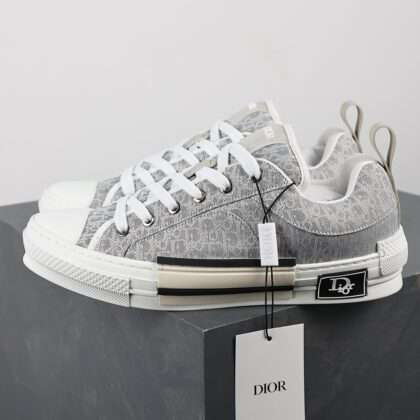 KICKWHO Dior New B23 Skater Sneaker  Cream Oblique Jacquard