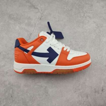 Kickswho  Off-White Out Of Office OOO Low Tops 'White Orange Blue'