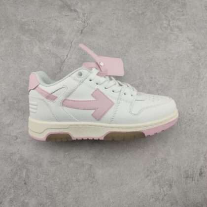 Kickswho  Off-White Out Of Office OOO Low Tops ' White & Pink '