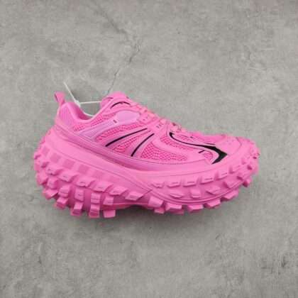 KICKWHO BALENCIAGA Defender Rubber Platform Sneakers Pink