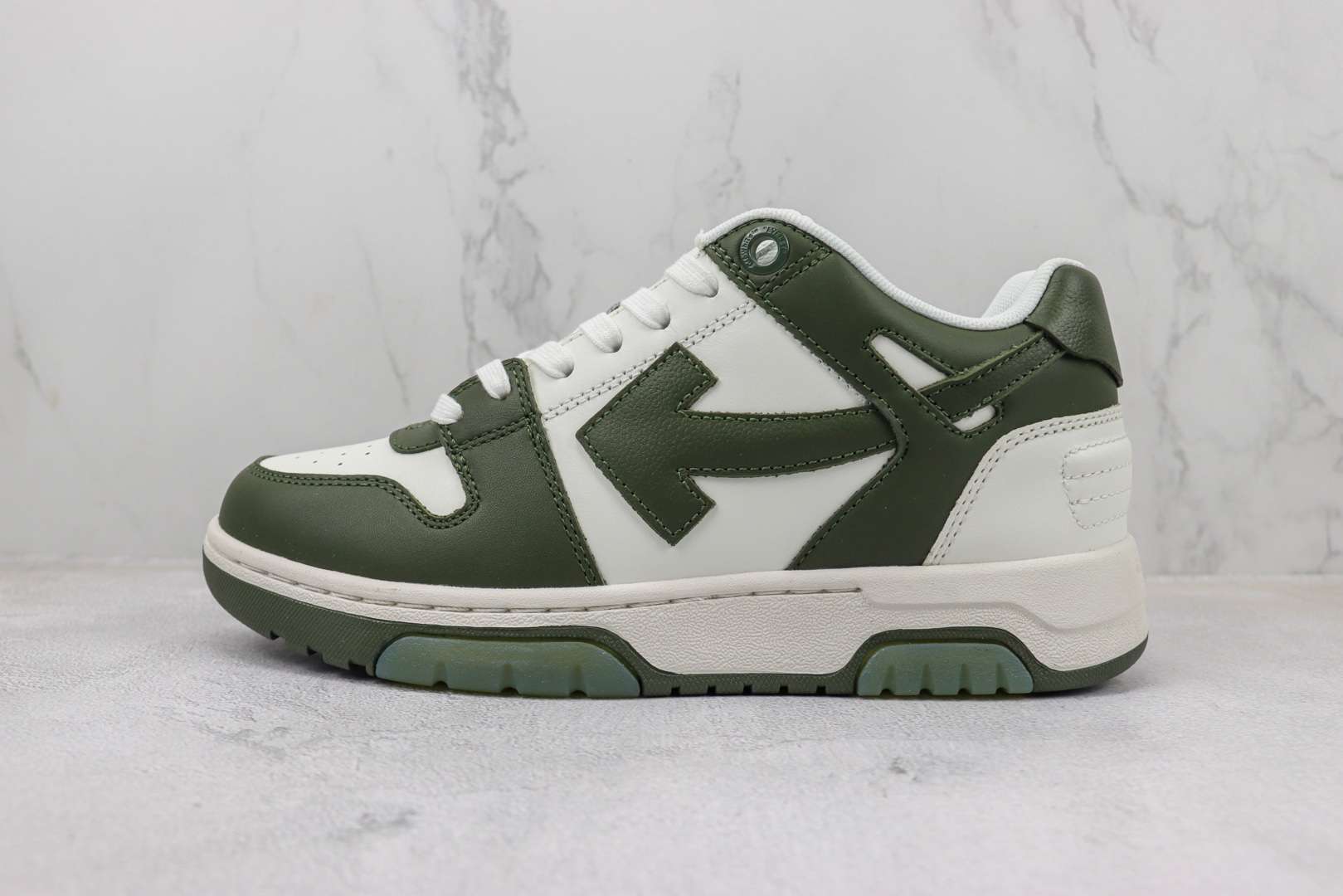 Kickswho Off-White Out Of Office OOO Low Tops White Khaki - Image 2