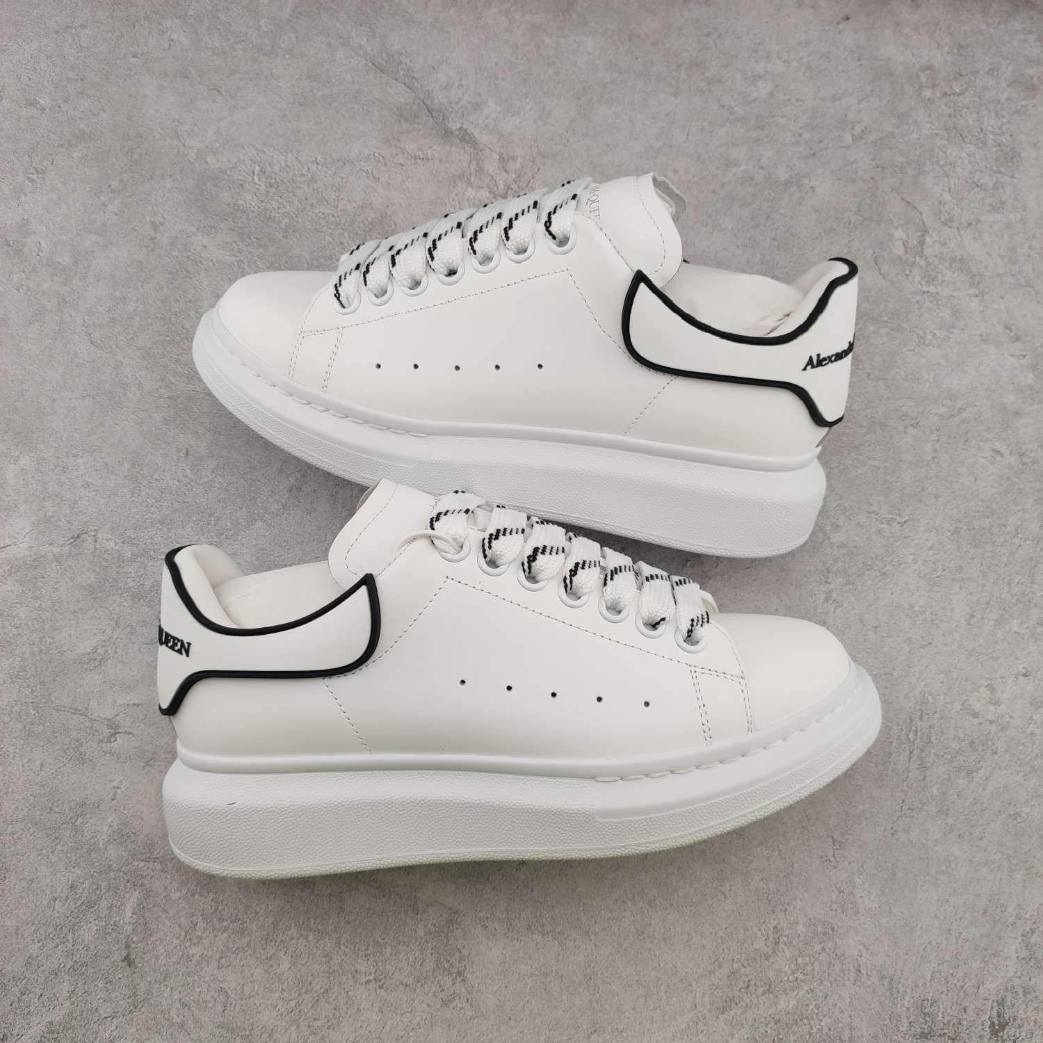 Kickswho Alexander McQueen Oversized Sneaker in White/Black - Image 2