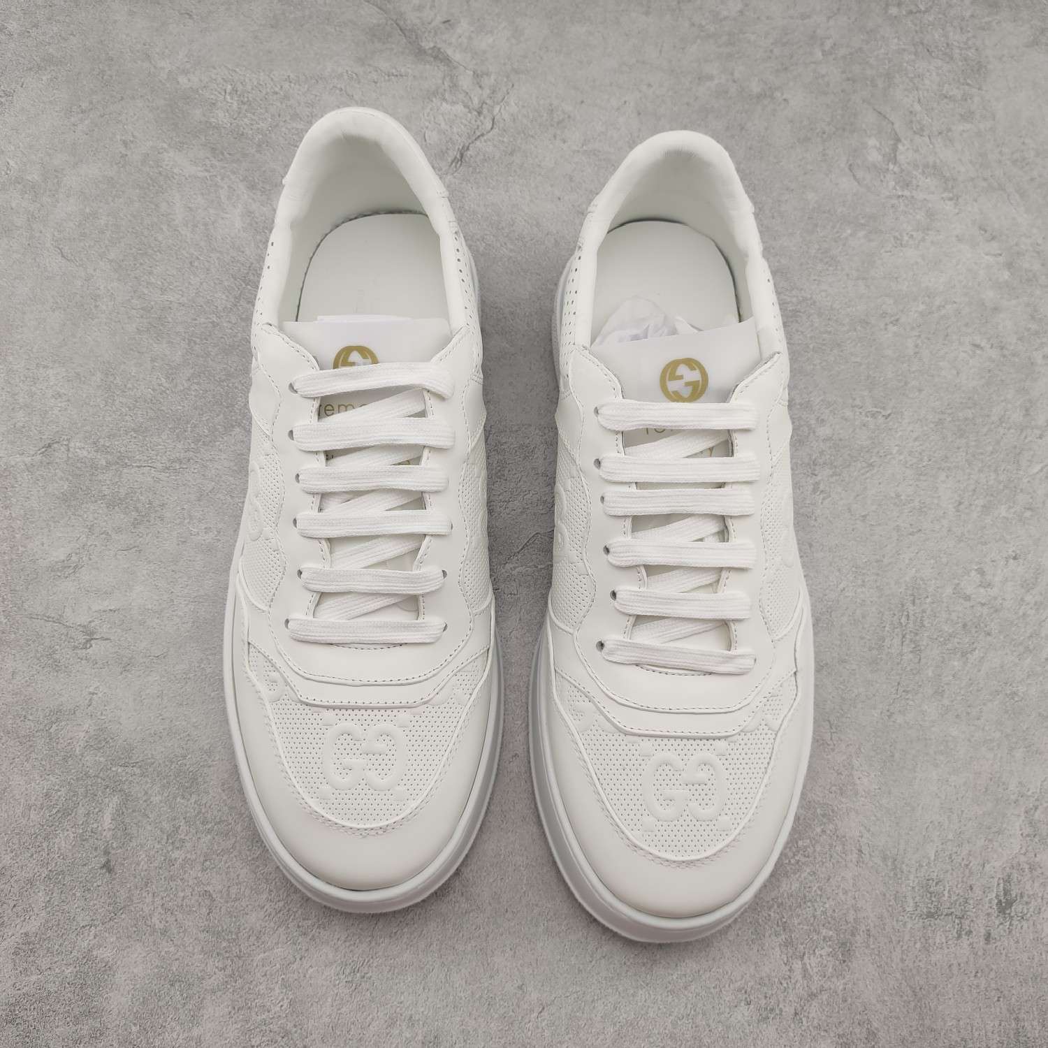 Kickswho Gucci Chunky B Screener GG Sneaker in White - Image 3