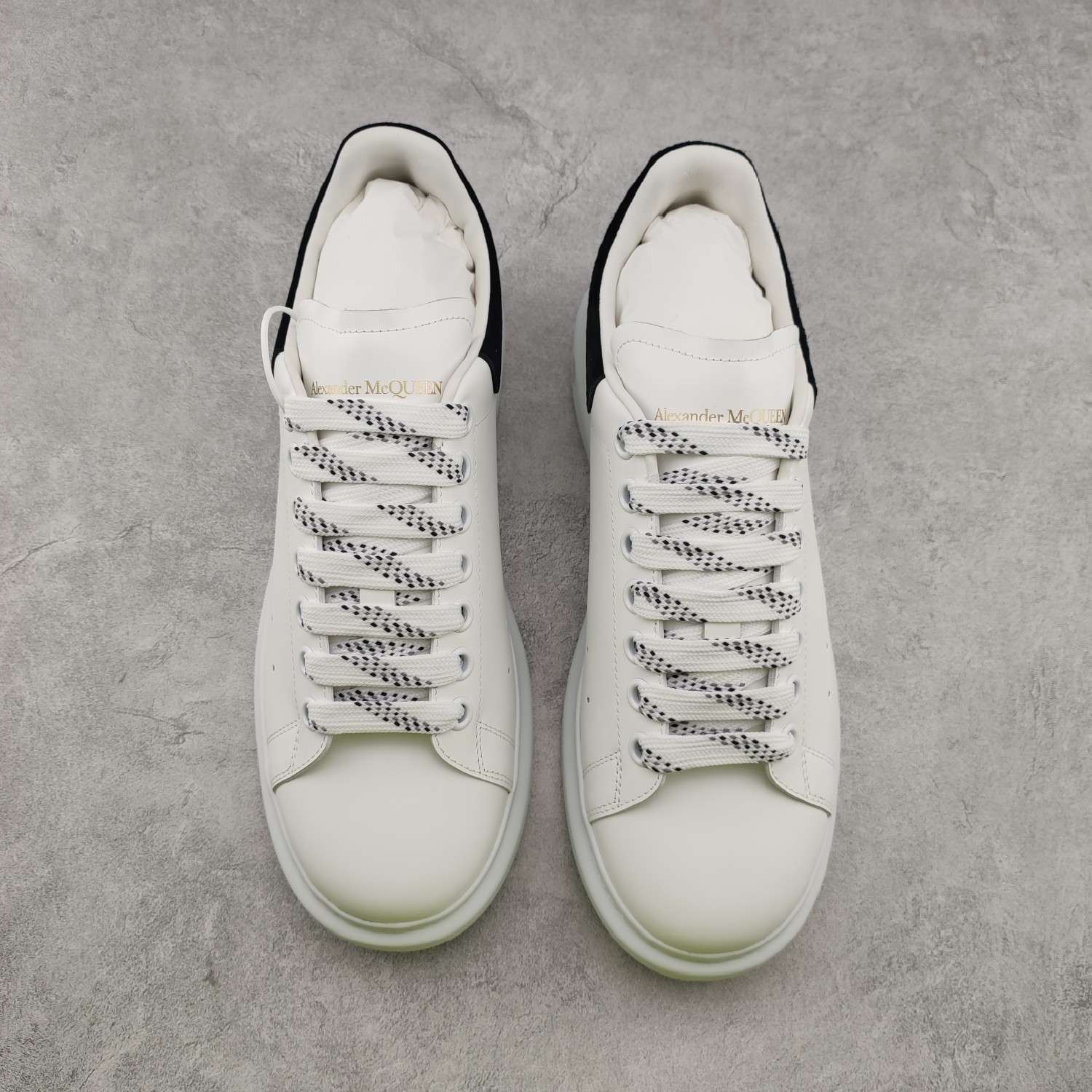 Kickswho Alexander McQueen Oversized Sneaker in White/Black - Image 3