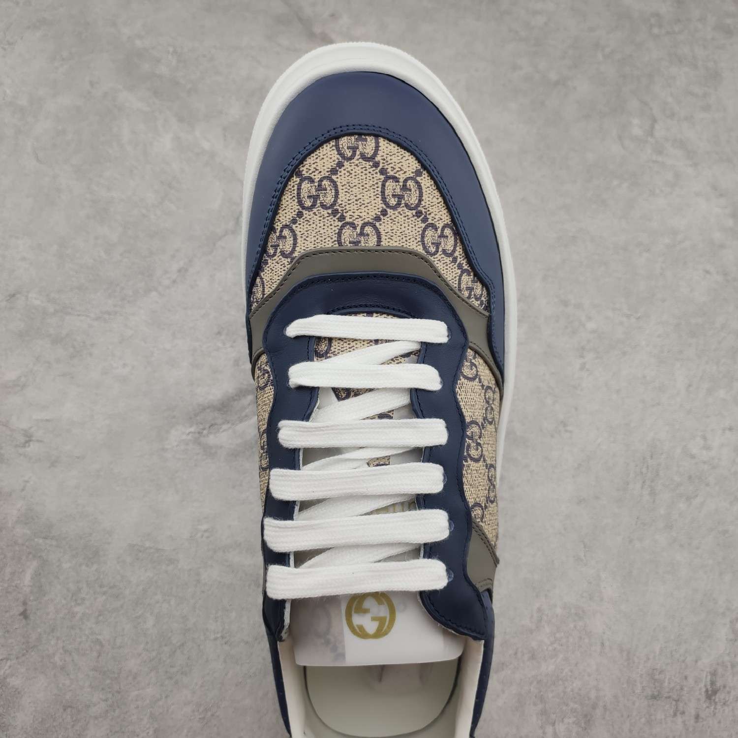 Kickswho Gucci Chunky B Screener GG Sneaker in Blue - Image 4