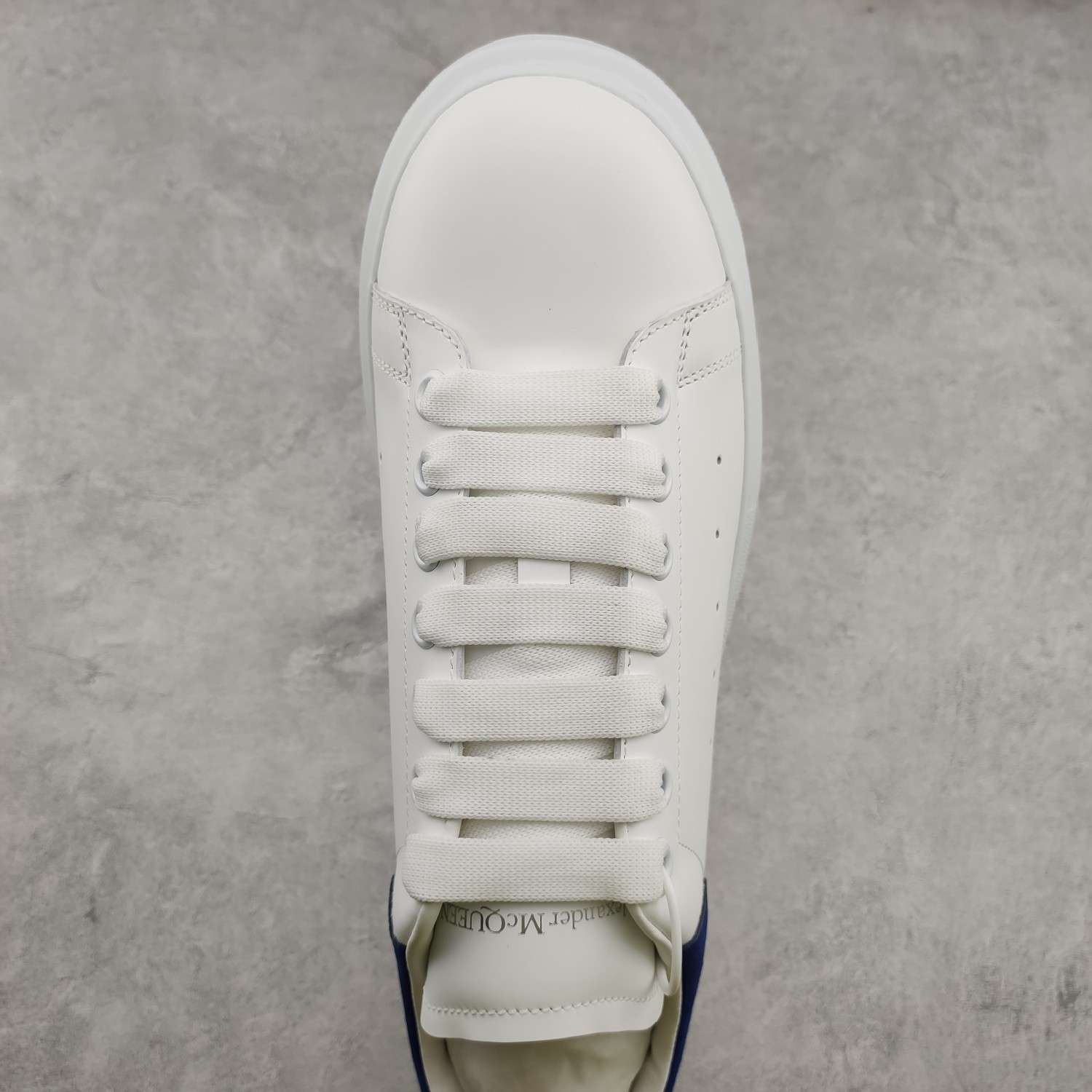 Kickswho Alexander McQueen Oversized Sneaker in White/Paris Blue - Image 4
