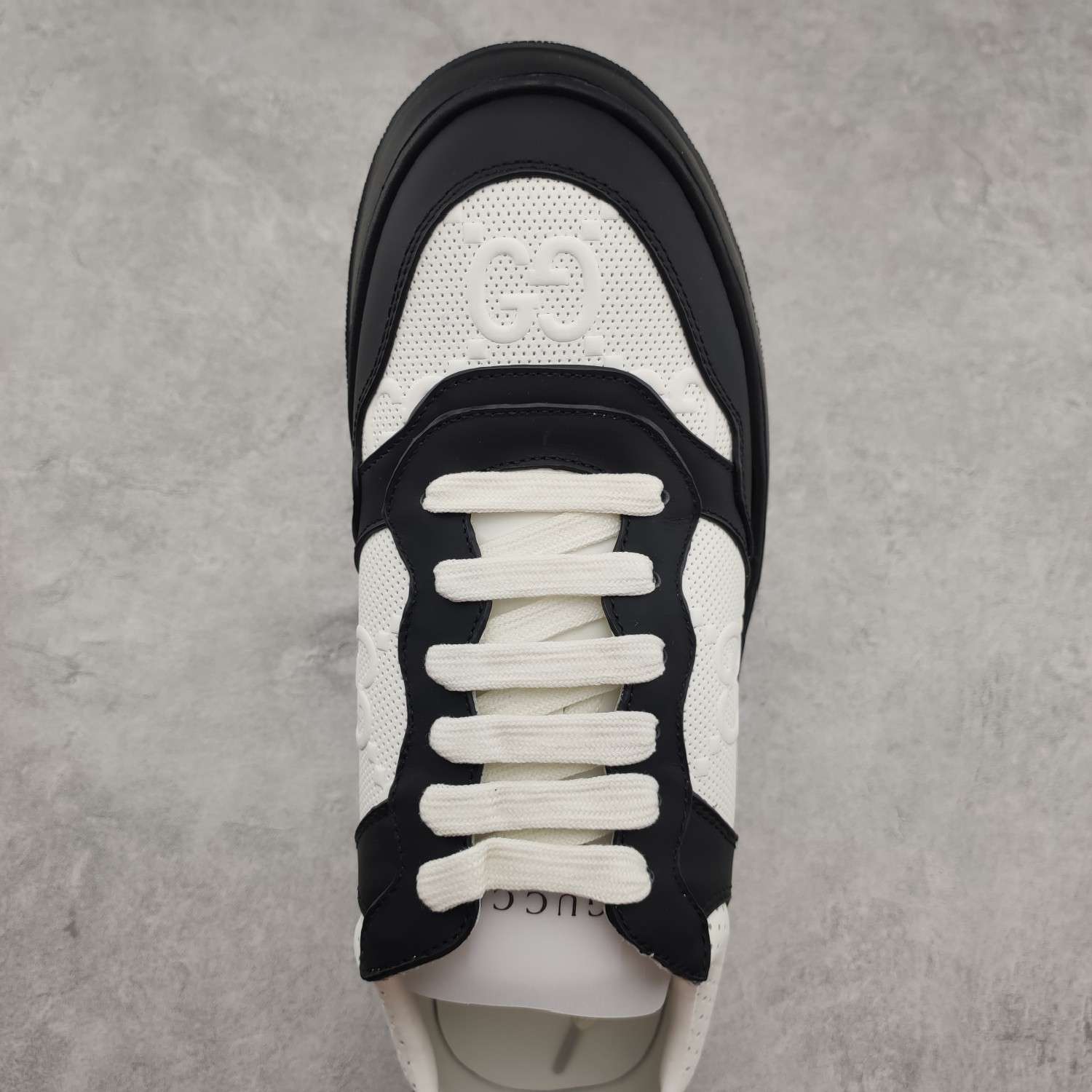 Kickswho Gucci Chunky B Screener GG Sneaker in Black White - Image 4