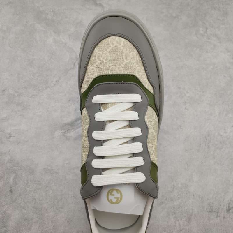 Kickswho  Gucci Chunky B Screener GG Sneaker in Green grey - Image 4