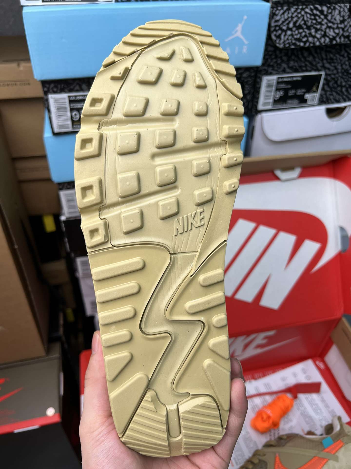 Kickswho Off-White x Air Max 90 'Desert Ore' AA7293 200 - Image 5