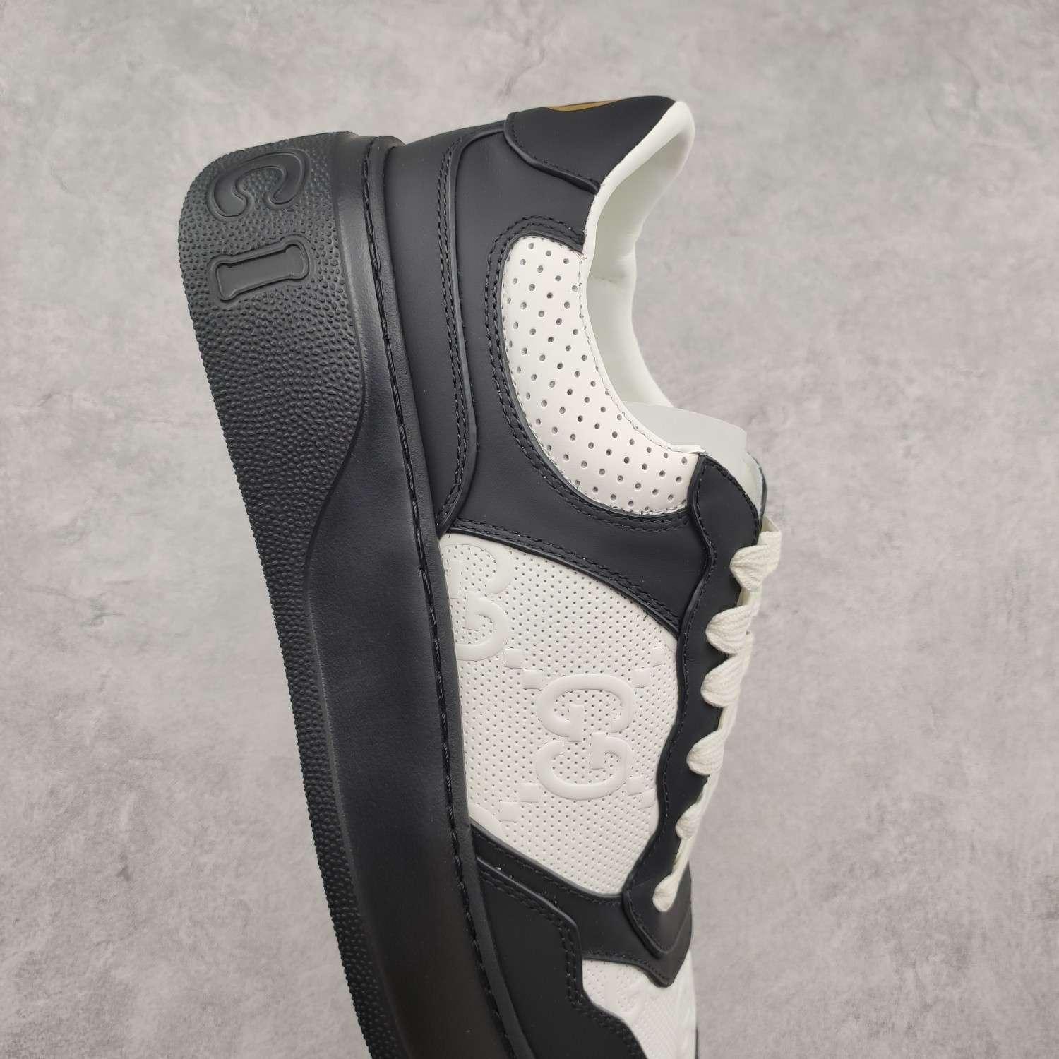 Kickswho Gucci Chunky B Screener GG Sneaker in Black White - Image 5