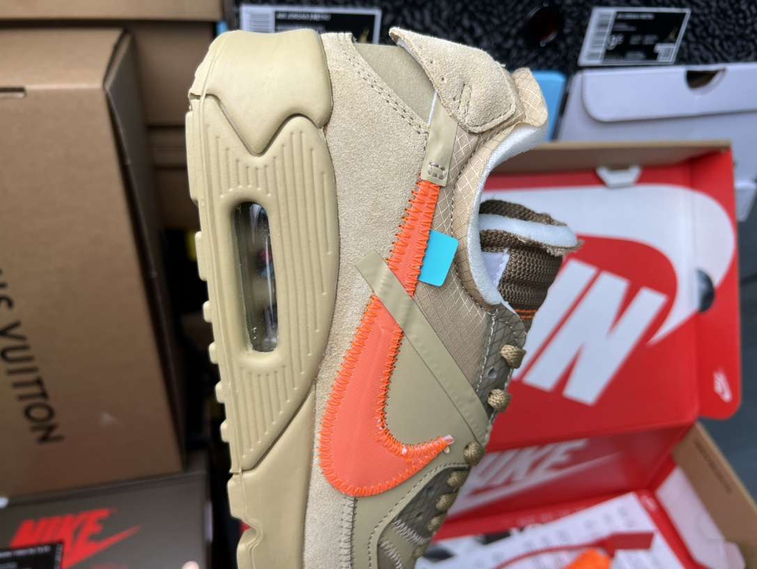 Kickswho Off-White x Air Max 90 'Desert Ore' AA7293 200 - Image 6