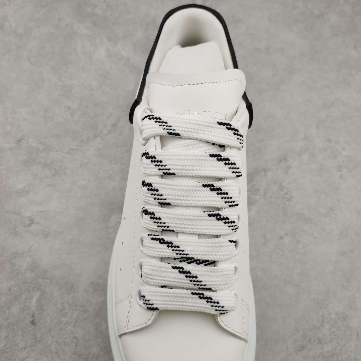 Kickswho Alexander McQueen Oversized Sneaker in White/Black - Image 6