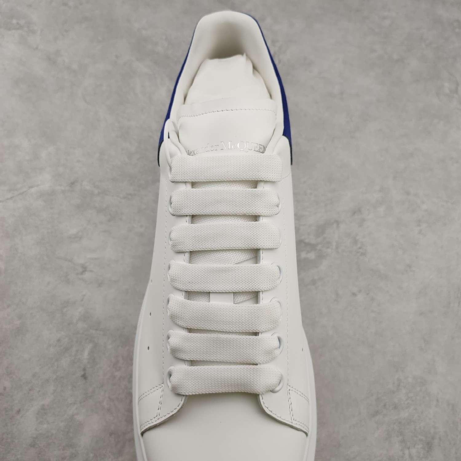 Kickswho Alexander McQueen Oversized Sneaker in White/Paris Blue - Image 6