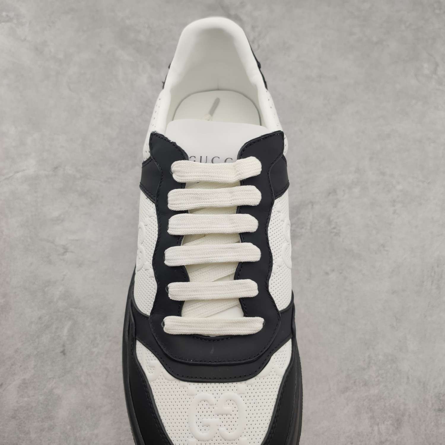 Kickswho Gucci Chunky B Screener GG Sneaker in Black White - Image 6