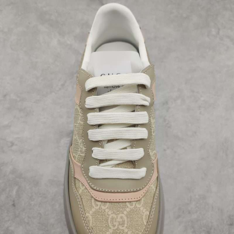 Kickswho  Gucci Chunky B Screener GG Sneaker in Light Pink - Image 5