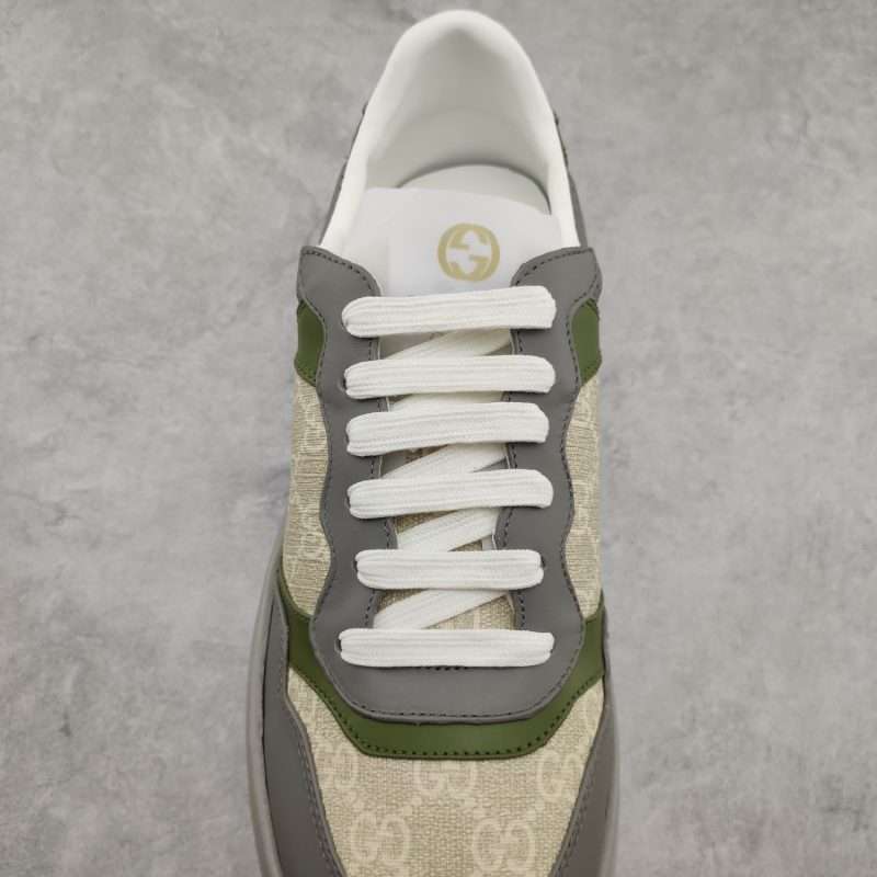 Kickswho  Gucci Chunky B Screener GG Sneaker in Green grey - Image 6