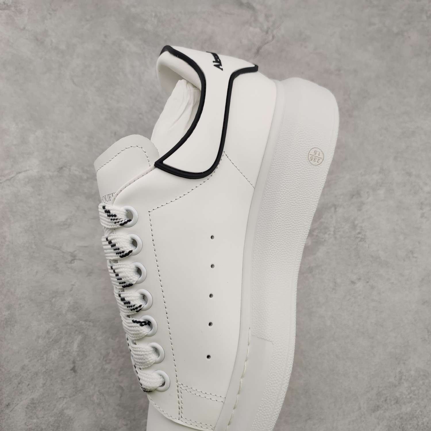 Kickswho Alexander McQueen Oversized Sneaker in White/Black - Image 7