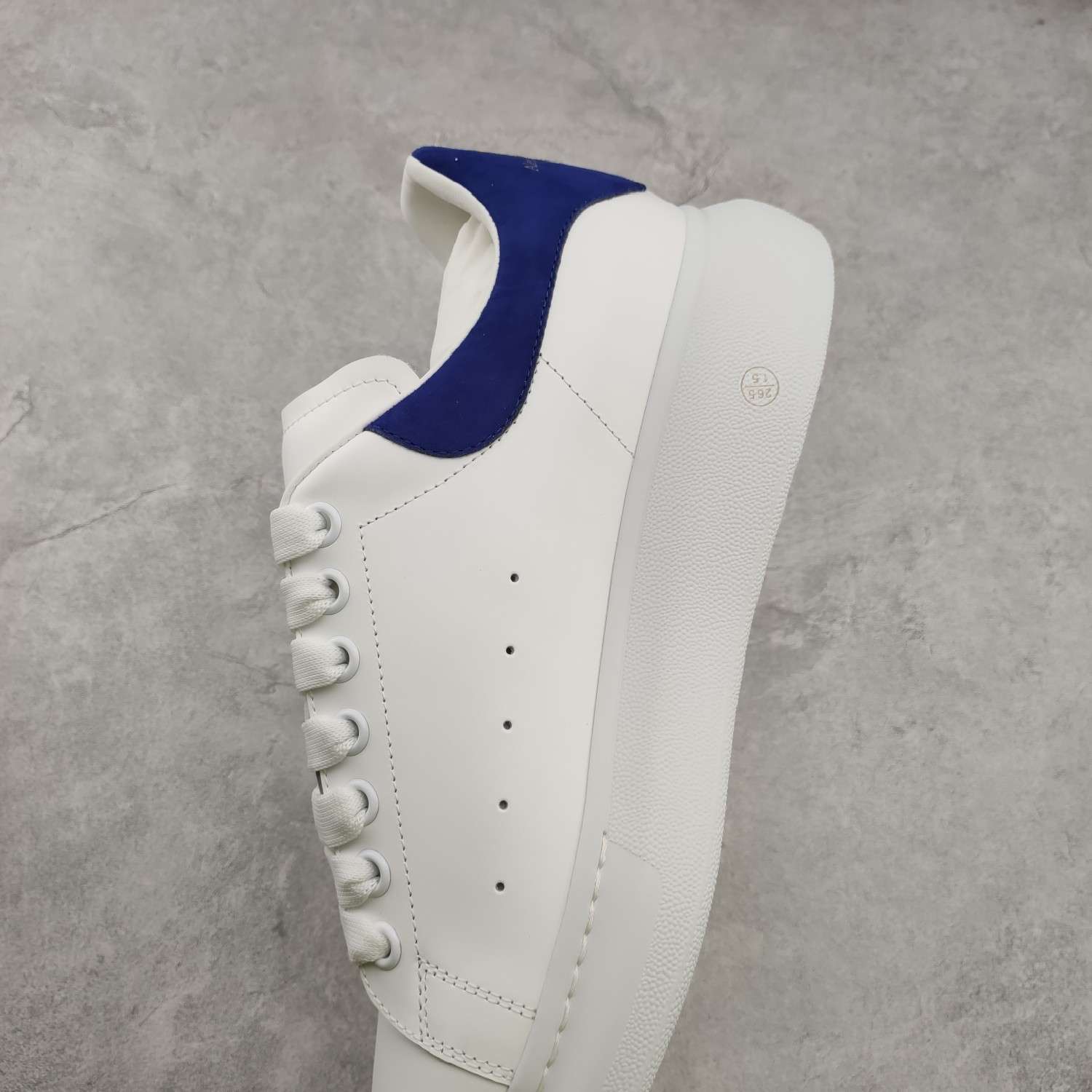Kickswho Alexander McQueen Oversized Sneaker in White/Paris Blue - Image 7