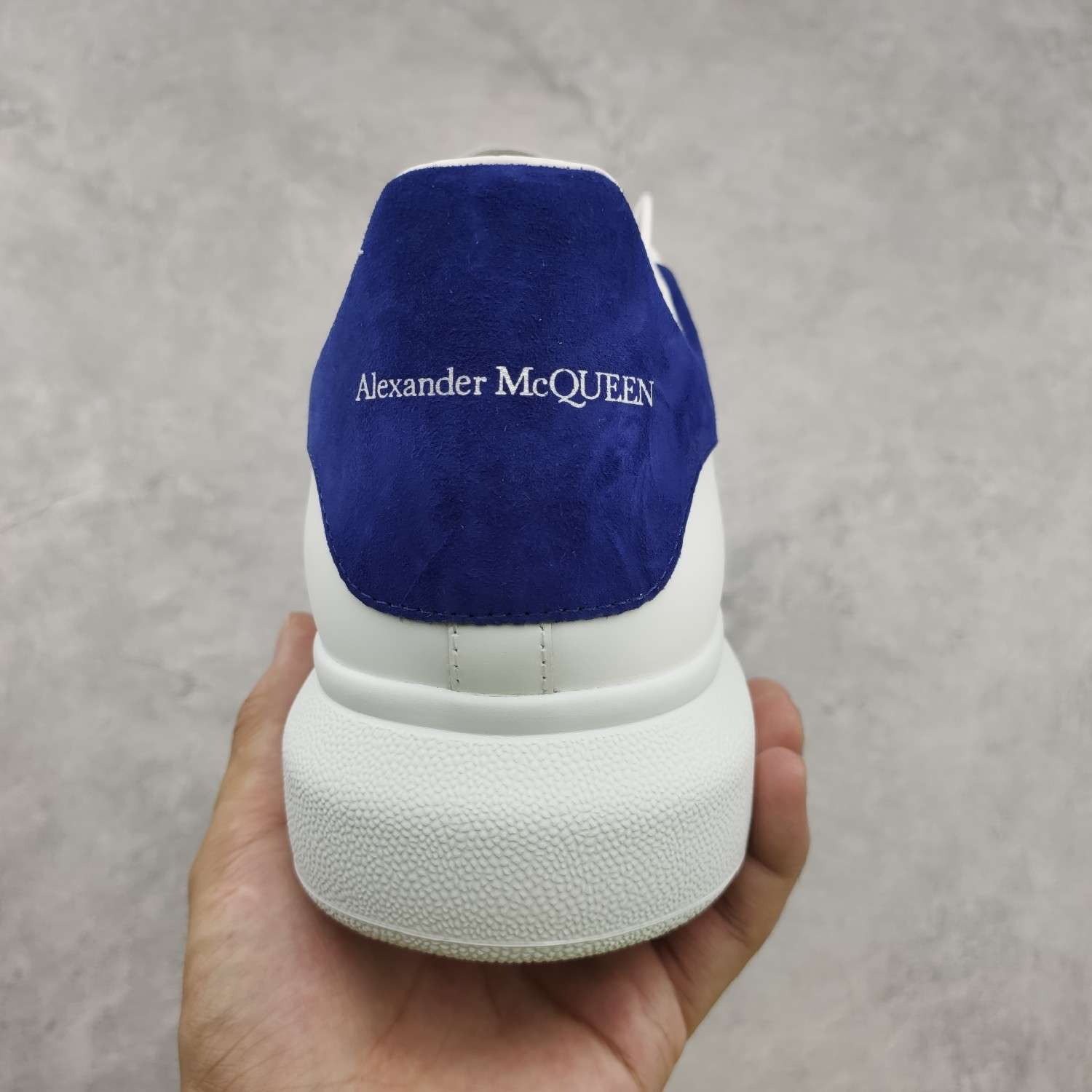 Kickswho Alexander McQueen Oversized Sneaker in White/Paris Blue - Image 8