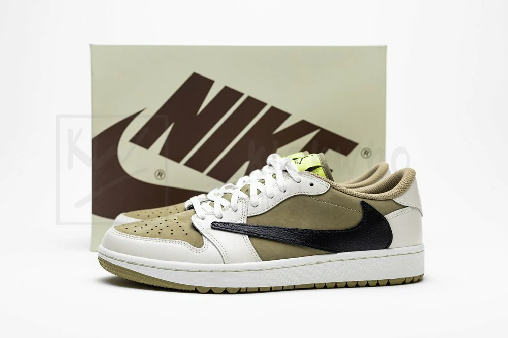 Godkiller Travis Scott x Air Jordan 1 Low Golf Neutral Olive - Image 2