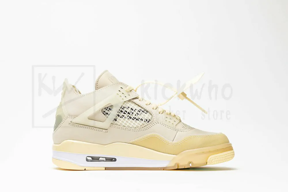 Godkiller Off-White x Wmns Air Jordan 4 'Sail' CV9388 100 - Image 3