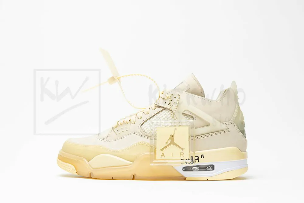 Godkiller Off-White x Wmns Air Jordan 4 'Sail' CV9388 100 - Image 5