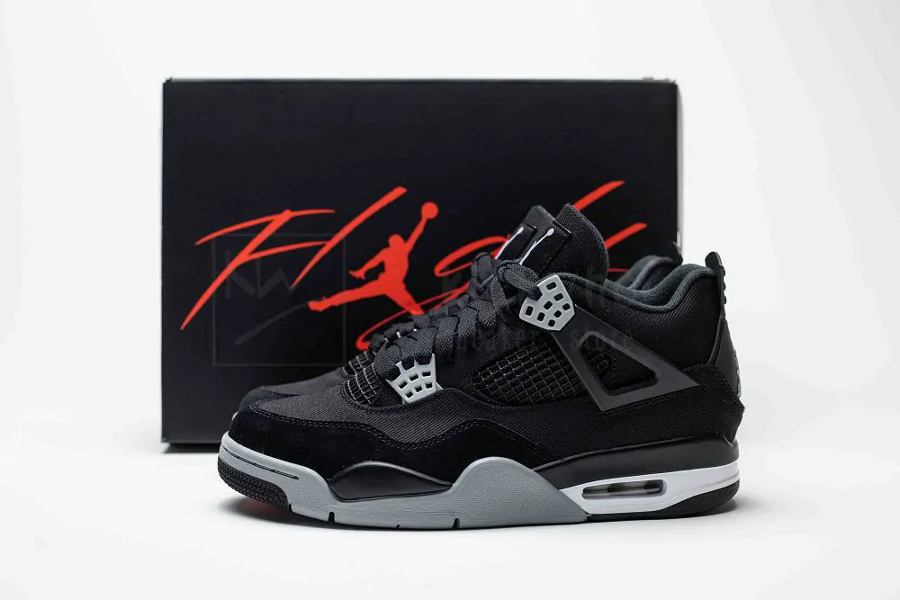 Godkiller Air Jordan 4 Retro Black Canvas - Image 4