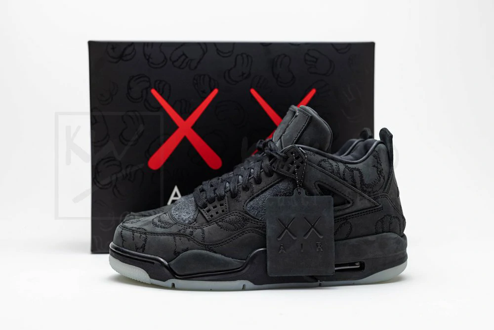Godkiller KAWS x Air Jordan 4 Retro Black - Image 4