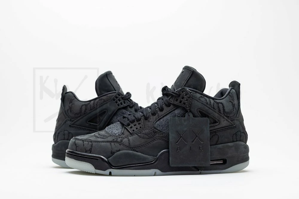Godkiller KAWS x Air Jordan 4 Retro Black - Image 5