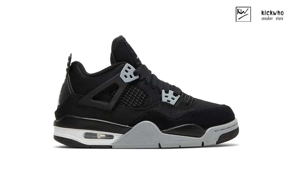 Air Jordan 4 Retro SE GS Black Canvas - Image 2