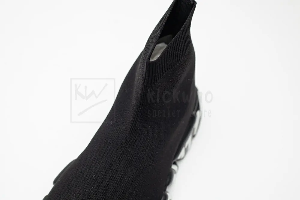 Balenciaga Speed Graffiti Trainers Black White Logo 605942W05GE1006 - Image 9