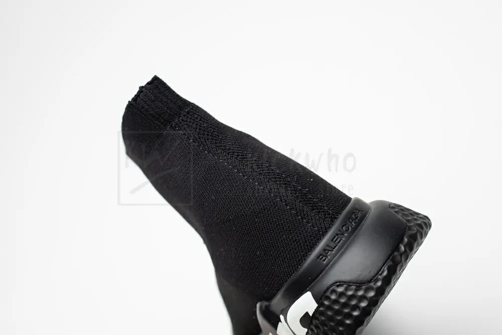 Balenciaga Speed Graffiti Trainers Black White Logo 605942W05GE1006 - Image 10