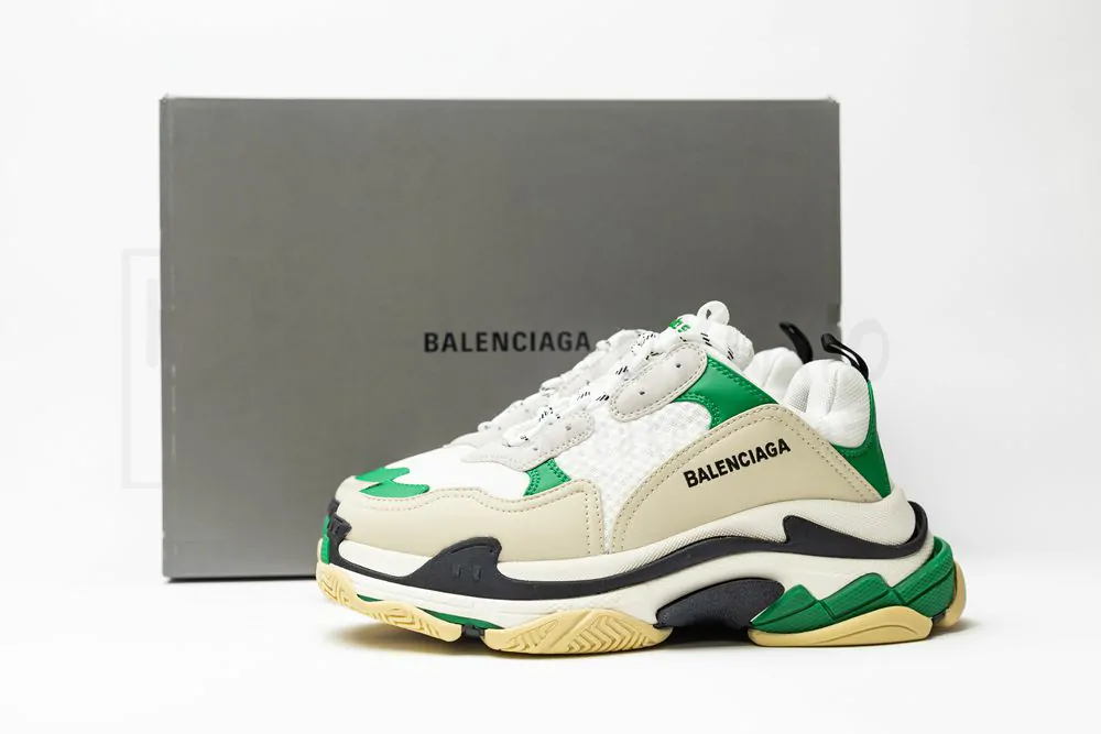 Balenciaga Triple S Sneaker 'White Green' - Image 4