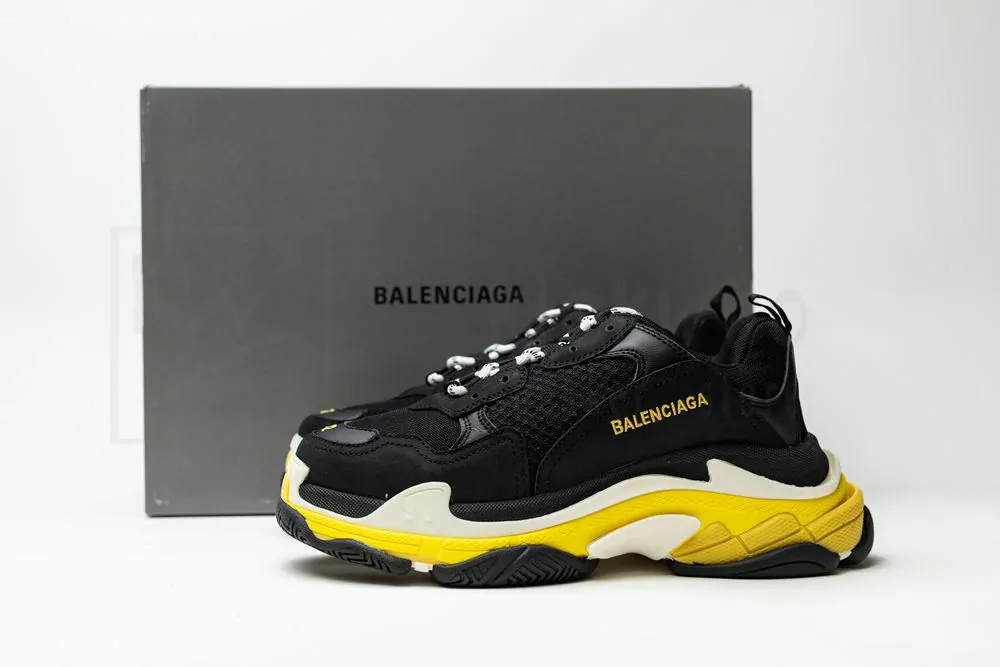 Balenciaga Wmns Triple S 'Black Yellow - Image 3