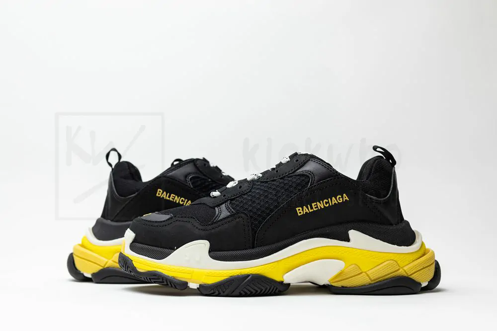 Balenciaga Wmns Triple S 'Black Yellow - Image 4