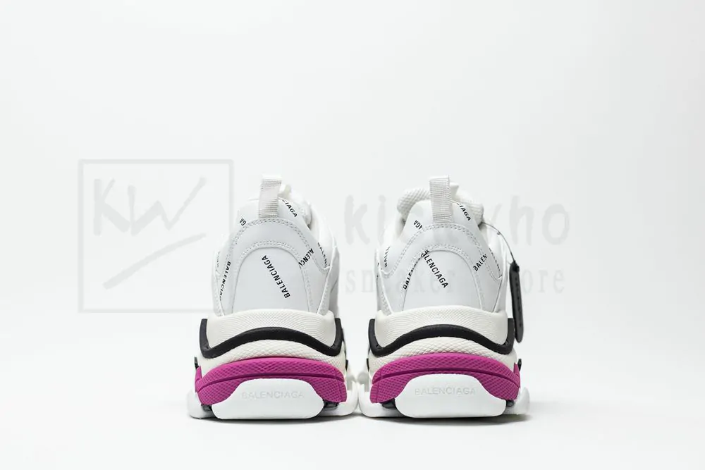 Balenciaga Wmns Triple S 'White Black Fuchsia' - Image 6